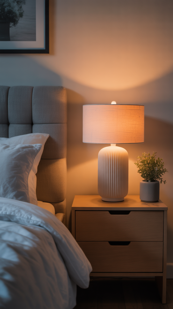 Lighting isn’t just about visibility—it’s about mood. It’s about the way light makes you feel in your space. Harsh lights make everything feel more “alert,” but a soft, warm light feels like a hug, giving you permission to let go of the day.